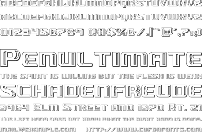 Grease Gun Chrome font preview