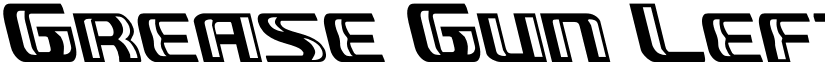 Grease Gun Leftalic Italic font