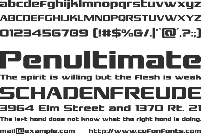 Grand National font preview