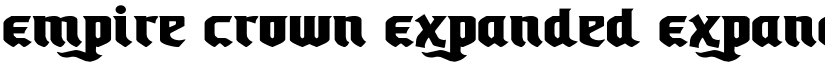 Empire Crown Expanded Expanded font