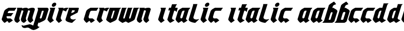 Empire Crown Italic Italic font