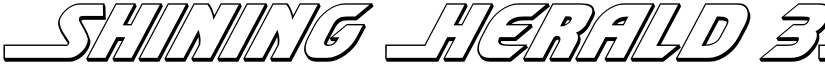 Shining Herald 3D Italic Italic font