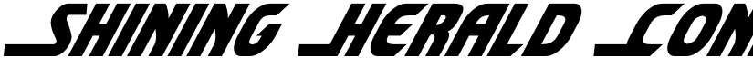 Shining Herald Condensed Ital Condensed Italic font