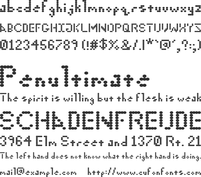 5 Cent Game font preview
