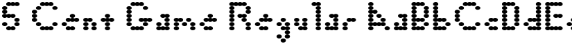 5 Cent Game Regular font