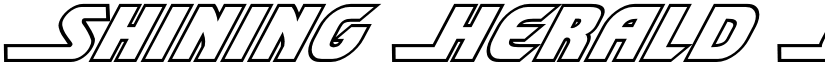 Shining Herald Outline Italic Outline Italic font