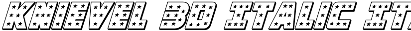 Knievel 3D Italic Italic font
