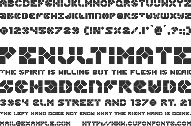 Zoom Runner font preview