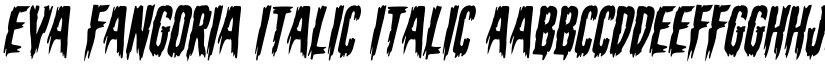 Eva Fangoria Italic Italic font