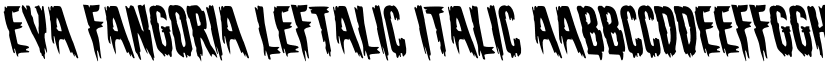 Eva Fangoria Leftalic Italic font