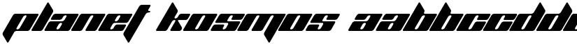 Planet Kosmos font