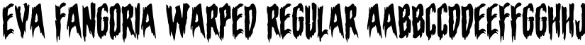 Eva Fangoria Warped Regular font