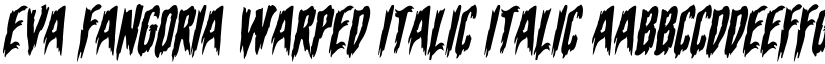 Eva Fangoria Warped Italic Italic font