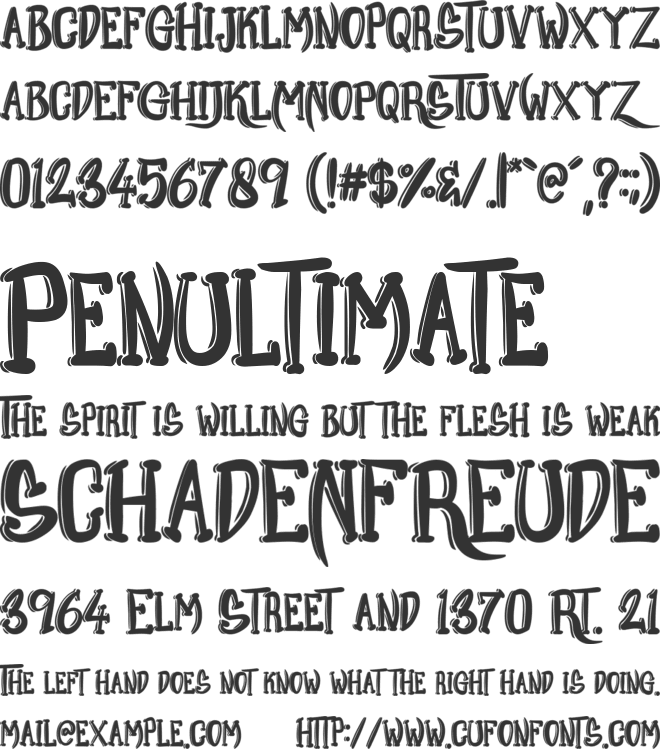 Kuramo font preview