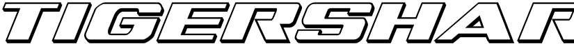 Tigershark 3D Italic Italic font