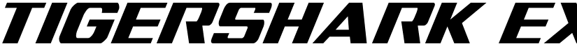 Tigershark Extra-Condense Ital Extra-Condensed Italic font