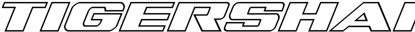 Tigershark Outline Italic Outline Italic font