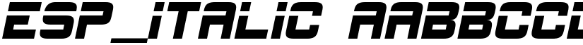 ESP_Italic font