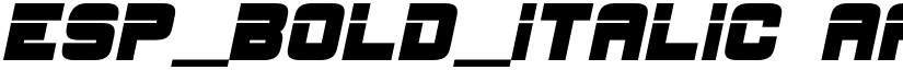 ESP_Bold_Italic font