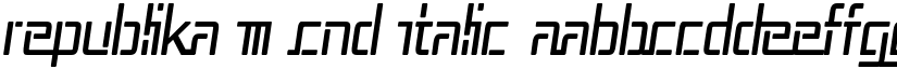 Republika III Cnd Italic font