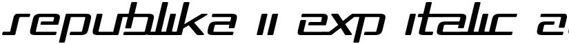Republika II Exp Italic font