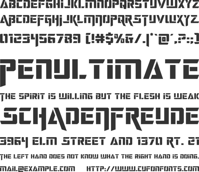 Deceptibots font preview