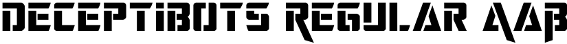 Deceptibots Regular font