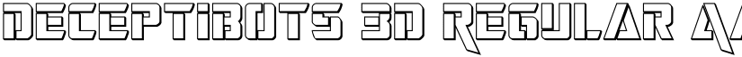 Deceptibots 3D Regular font