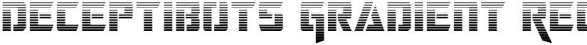 Deceptibots Gradient Regular font