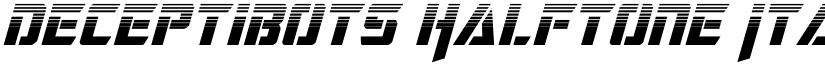 Deceptibots Halftone Italic Italic font