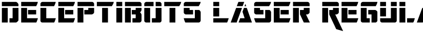 Deceptibots Laser Regular font