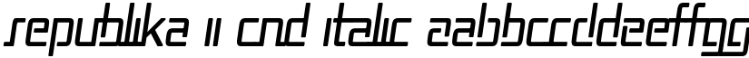 Republika II Cnd Italic font