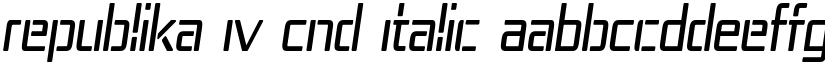 Republika IV Cnd Italic font
