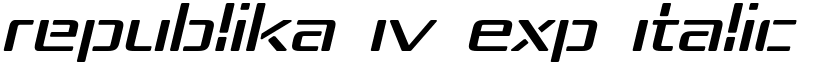 Republika IV Exp Italic font