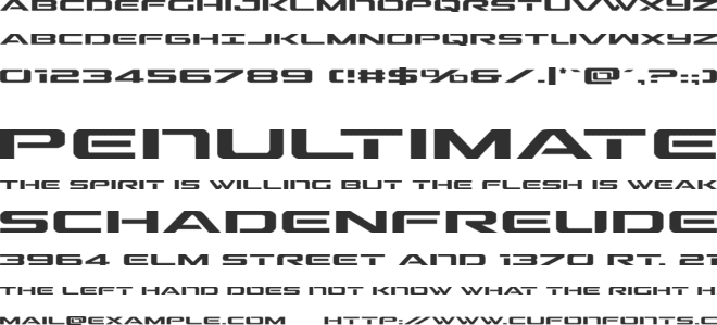 Outrider font preview