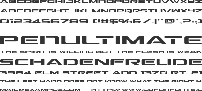 Outrider font preview