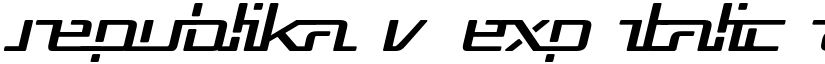 Republika V Exp Italic font