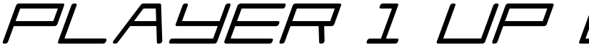 Player 1 Up Black Italic Black Italic font