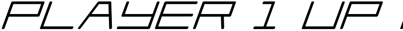 Player 1 Up Heavy Italic Heavy font