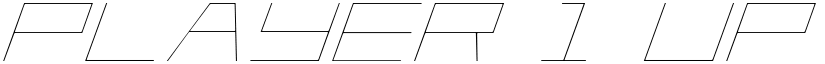 Player 1 Up Light Italic Light Italic font