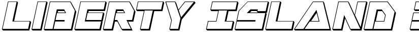 Liberty Island 3D Italic Italic font