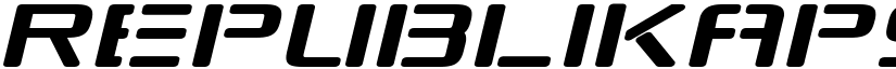 Republikaps Exp Italic font