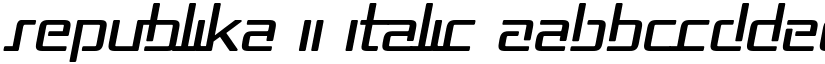 Republika II Italic font