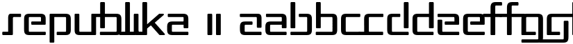Republika II font