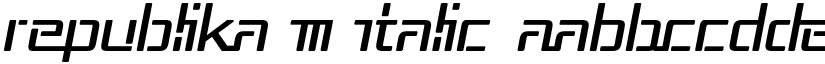 Republika III Italic font