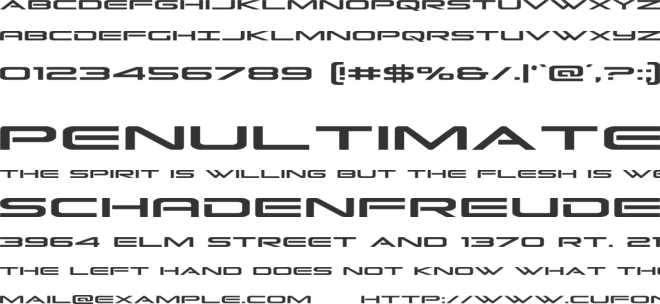 Grand Sport font preview