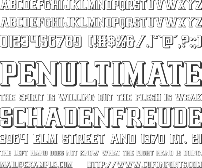 Earthrealm 3D font preview