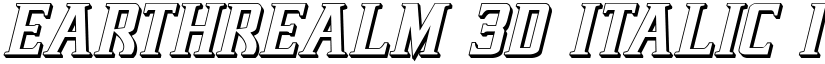 Earthrealm 3D Italic Italic font