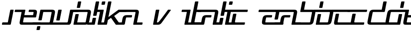 Republika V Italic font