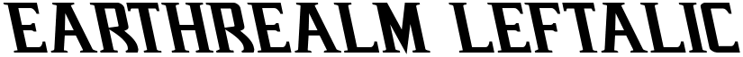 Earthrealm Leftalic Italic font